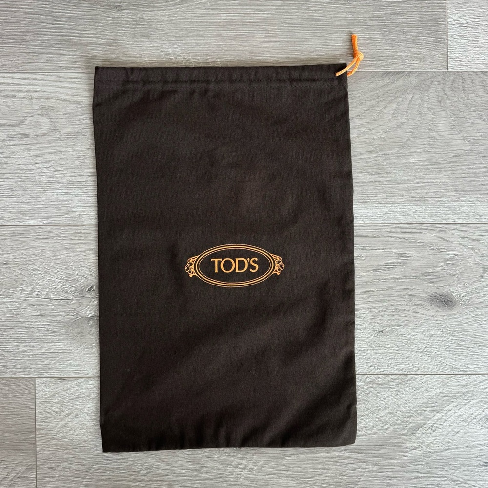 TOD’S Small Drawstring Dust Bag Brown and Orange
